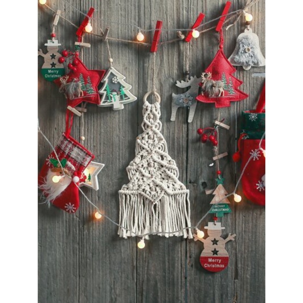 New Woven Hanging Christmas Tree Macrame